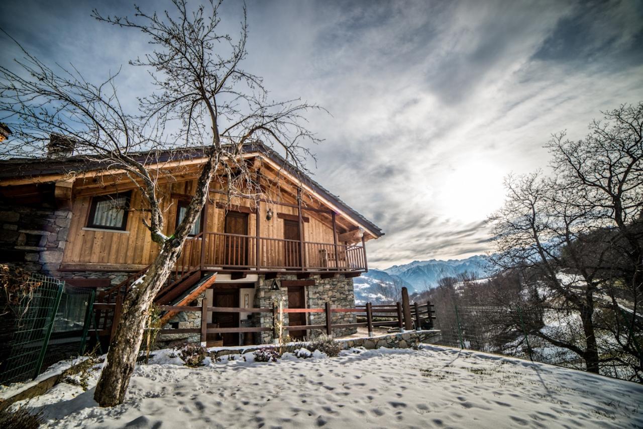 Eco Chalet Maison Dominique Challand-Saint-Anselme المظهر الخارجي الصورة